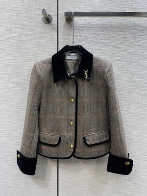 Yves Saint Laurent Clothing Coats & Jackets Black Splicing Fall/Winter Collection Vintage