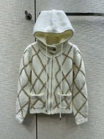 Chanel Clothing Cardigans Cashmere Fall/Winter Collection Hooded Top