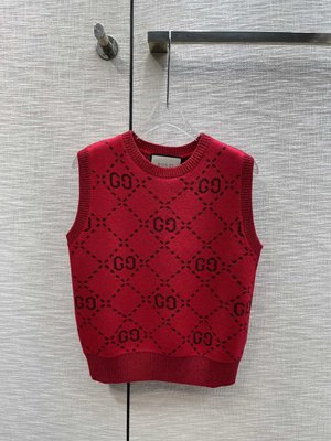 Gucci Clothing Tank Tops&Camis Red Knitting Wool Spring Collection