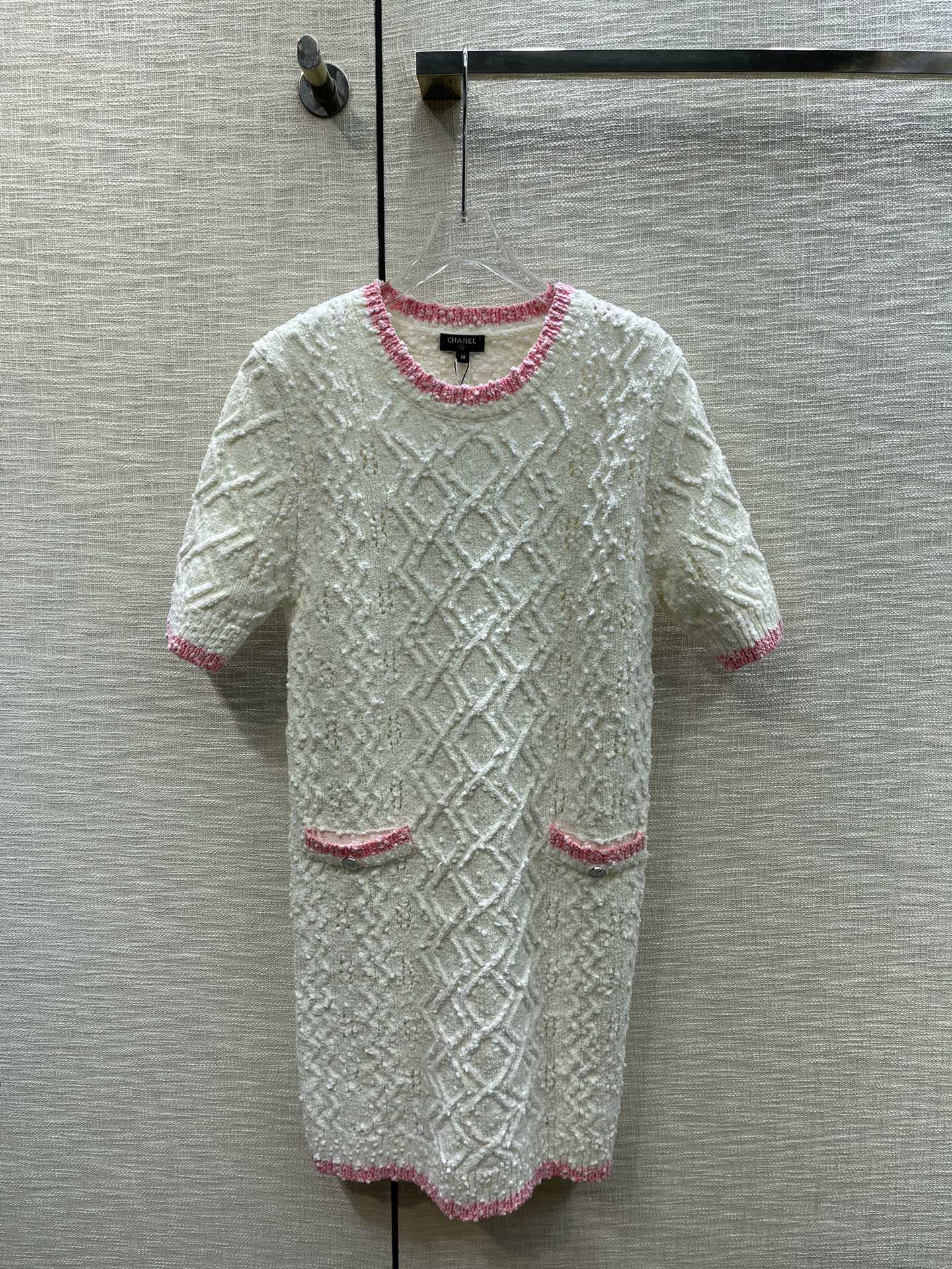 Chanel Clothing Dresses Openwork Knitting Spring Collection