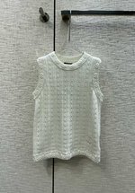 Chanel Shop
 Clothing Tank Tops&Camis White Embroidery Knitting Spring Collection