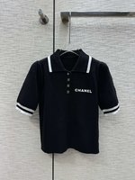 Chanel Clothing Polo High Quality Replica
 Knitting Spring Collection