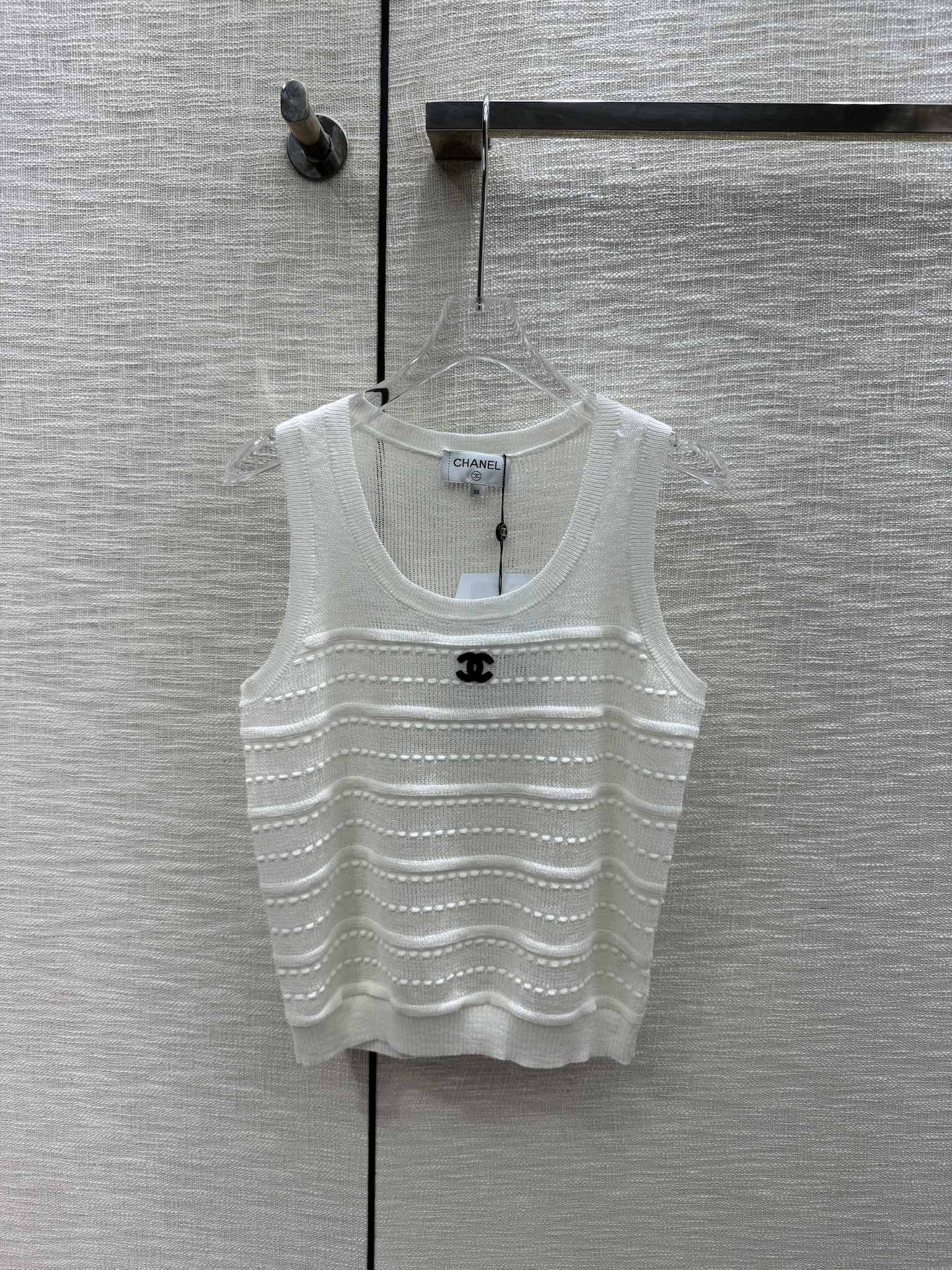 Fake
 Chanel Clothing Tank Tops&Camis Openwork Knitting Spring/Summer Collection
