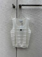 Fake
 Chanel Clothing Tank Tops&Camis Openwork Knitting Spring/Summer Collection