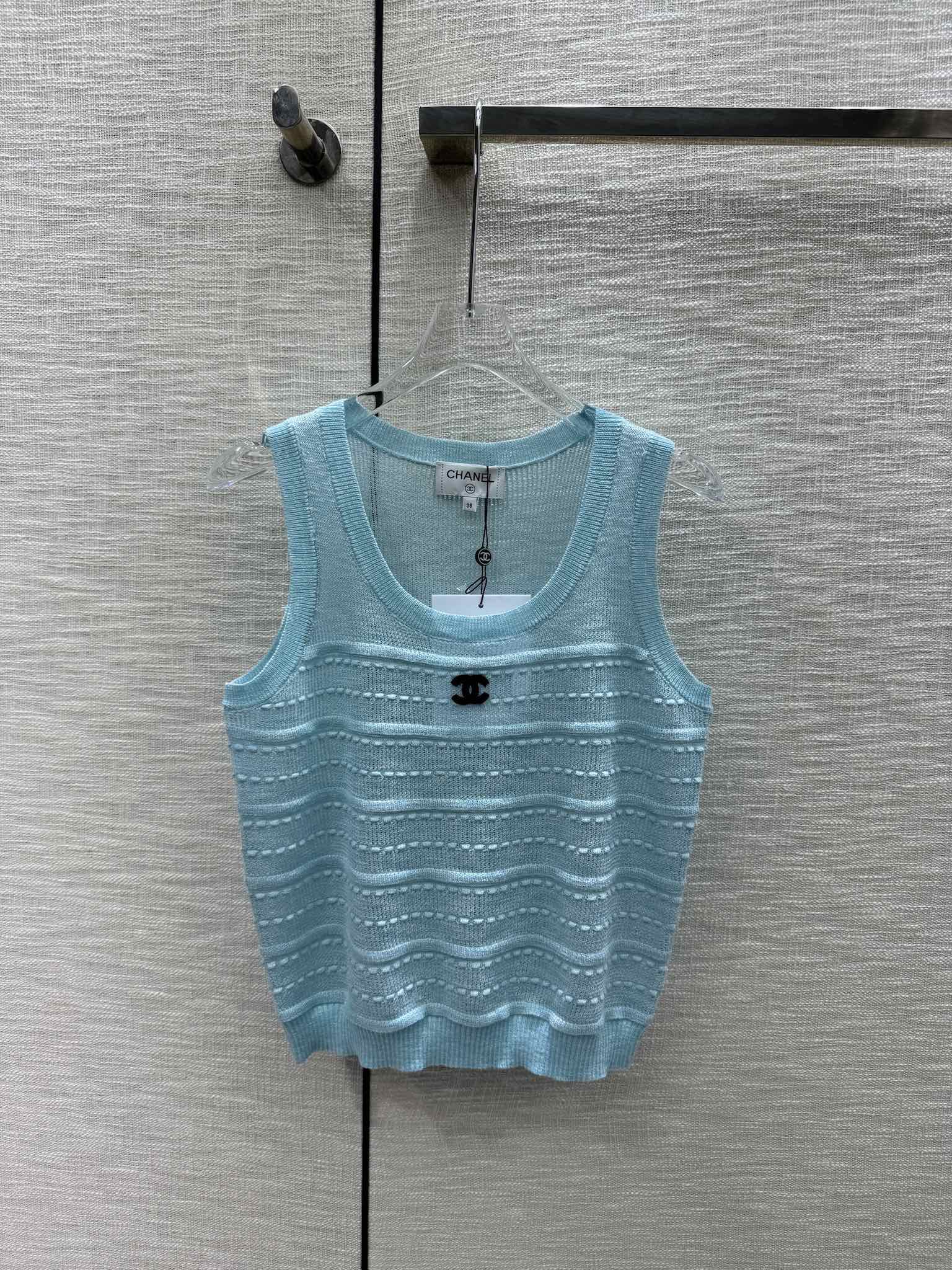 Chanel Clothing Tank Tops&Camis Openwork Knitting Spring/Summer Collection