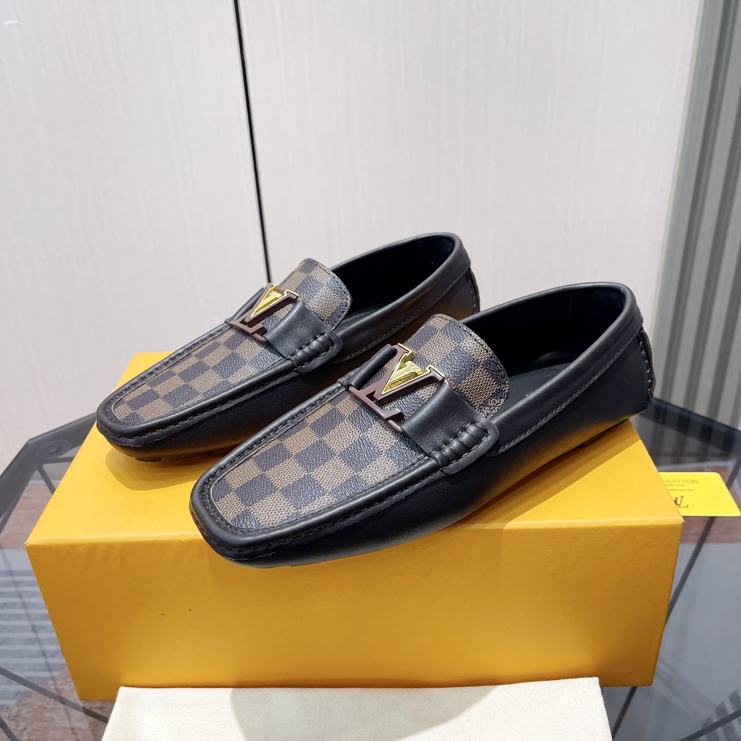 LV Style Leather Men's Shoes Lookbook Reference image 2