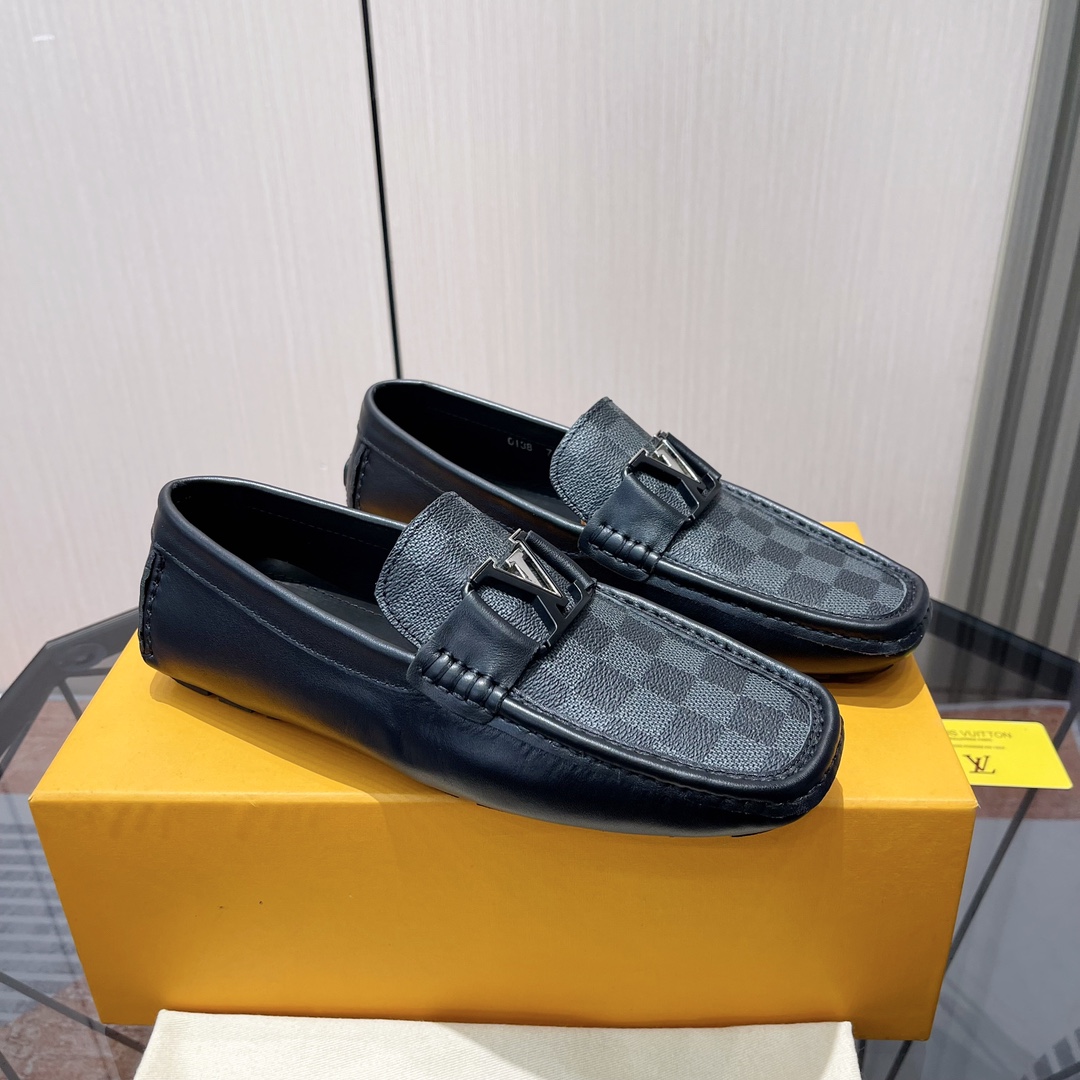 LV Style Leather Men's Shoes Lookbook Reference image 1