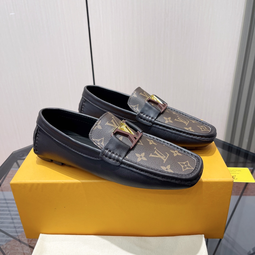 LV Style Leather Men's Shoes Lookbook Reference image 1