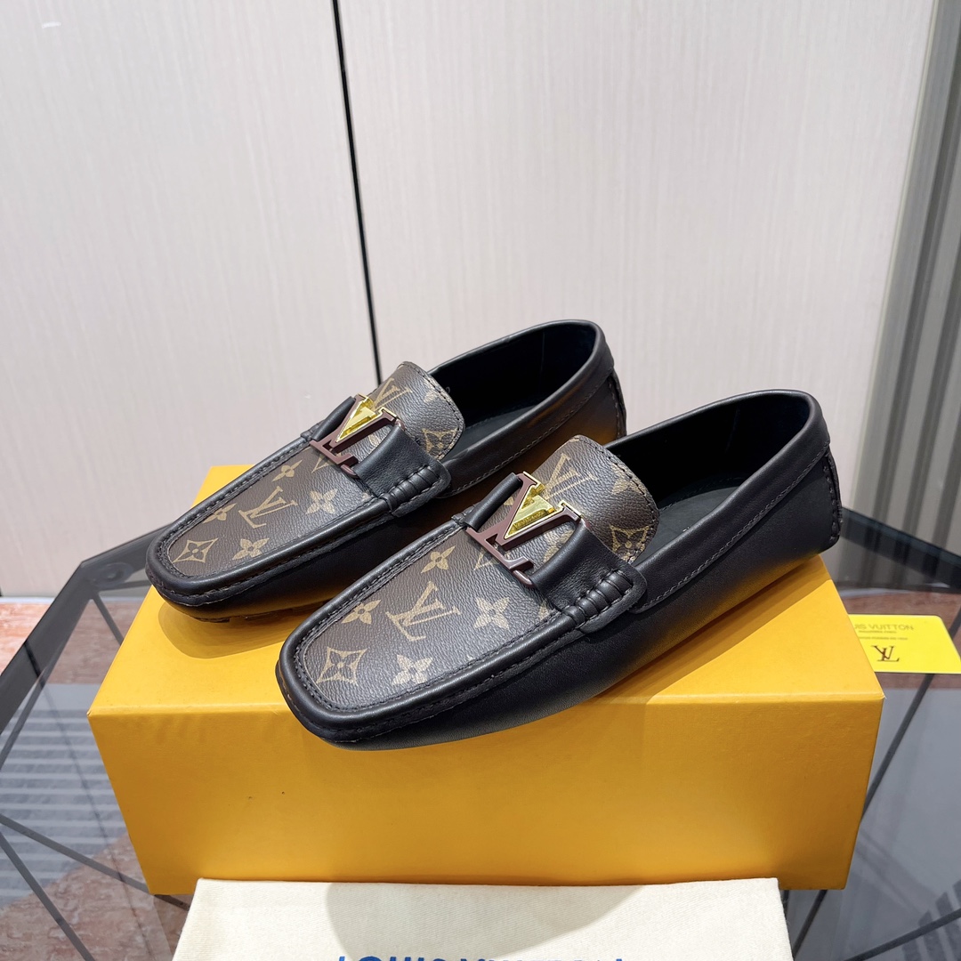 LV Style Leather Men's Shoes Lookbook Reference image 2