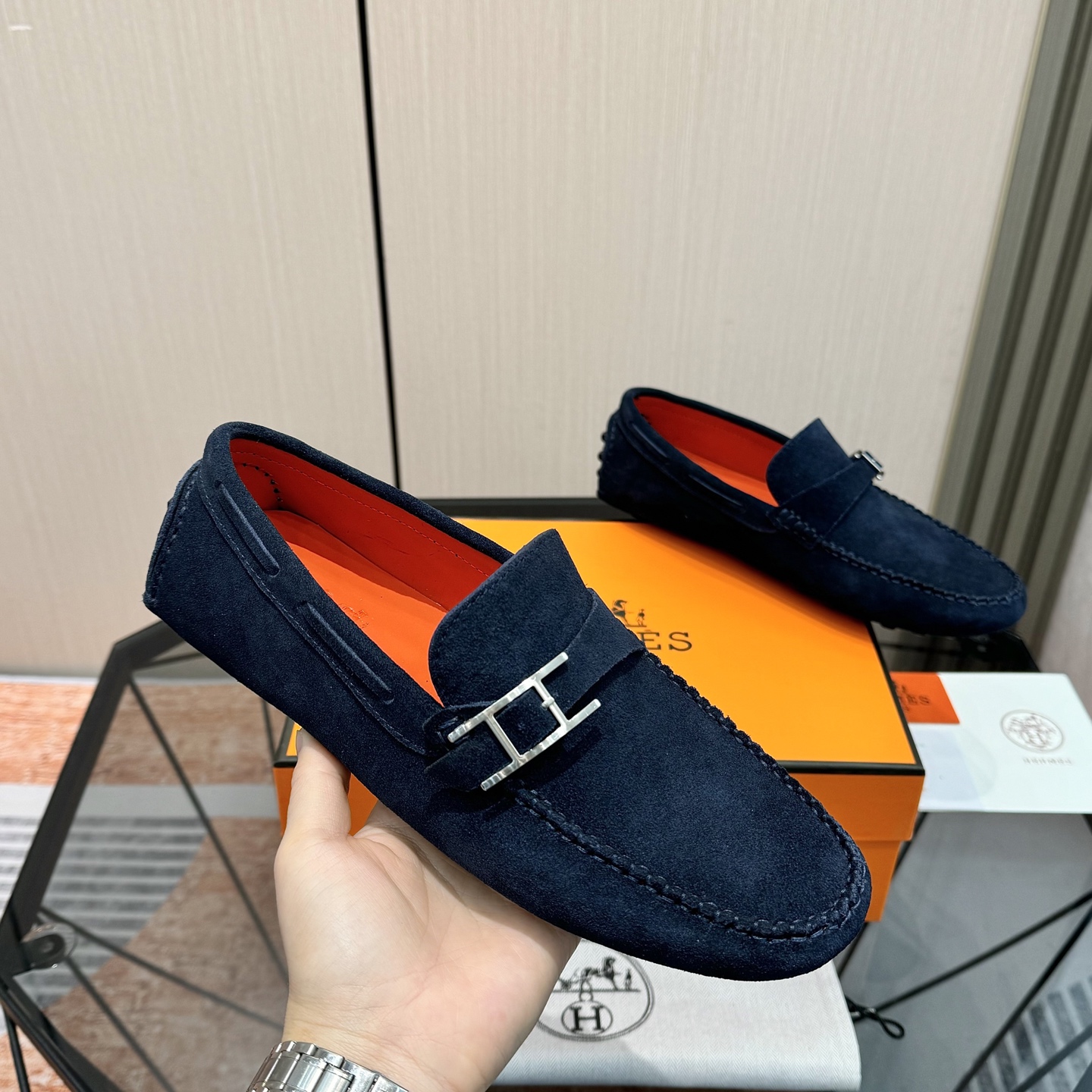 Classic Men's Suede Loafers with Leather Lining, Comfortable Slip-Ons, Size 38-44 8 i1741172213642 2697 0 6