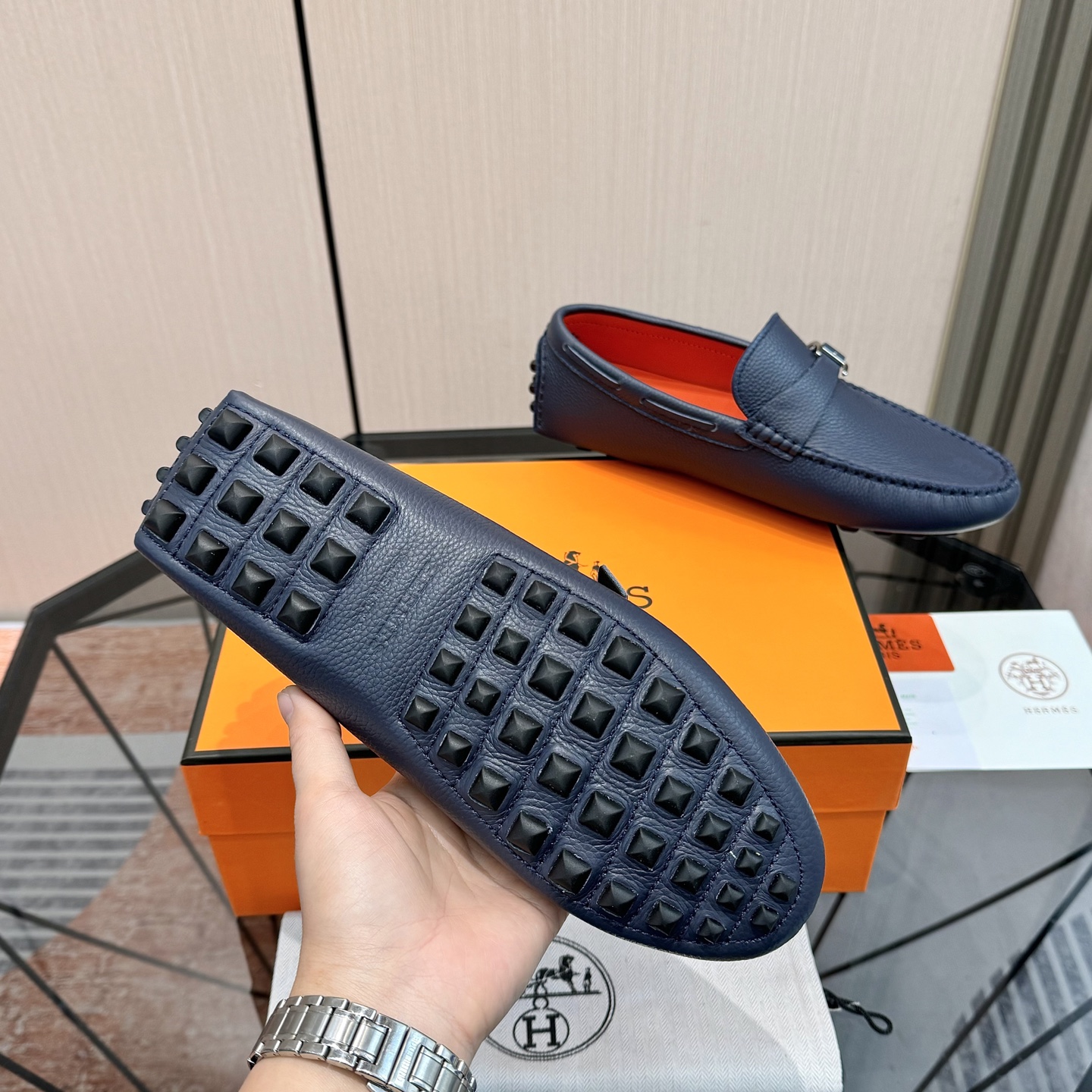 Hermès Men's Leather Loafers: Classically Comfortable Slip-Ons, Sizes 38-44 10 i1741243767409 9511 0 8