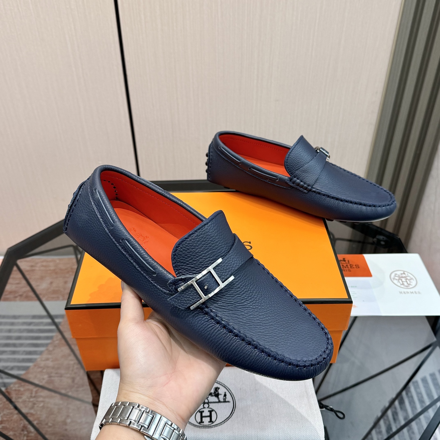 Hermès Men's Leather Loafers: Classically Comfortable Slip-Ons, Sizes 38-44 8 i1741243767428 5921 0 6