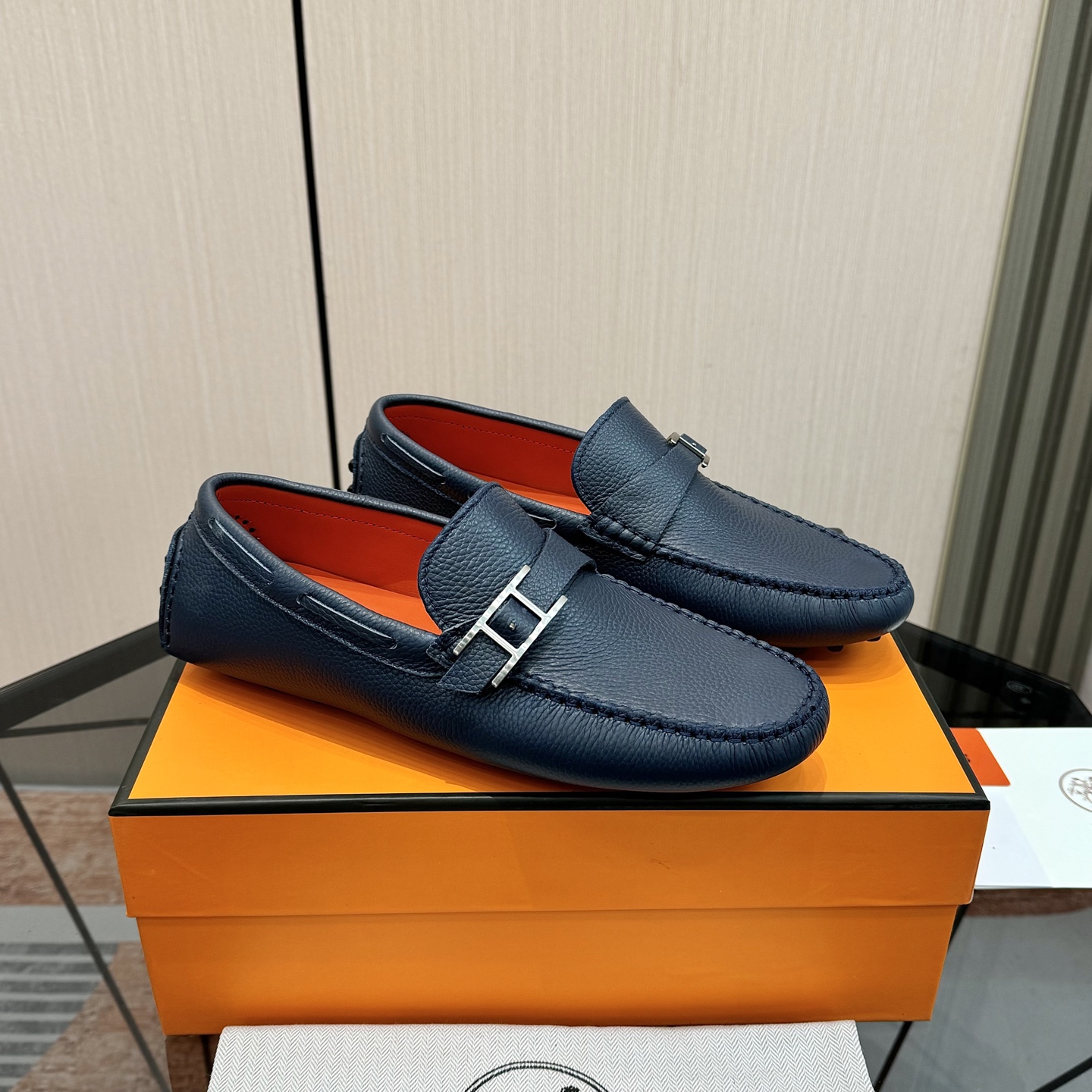 Hermès Men's Leather Loafers: Classically Comfortable Slip-Ons, Sizes 38-44 1 Hermès Men's Leather Loafers: Classically Comfortable Slip-Ons, Sizes 38-44