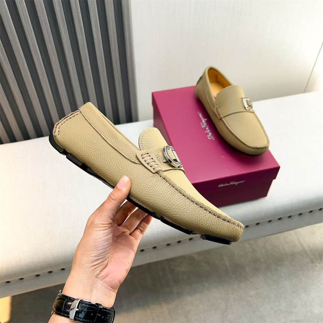 Ferragamo Style Black Leather Men's Shoes Lookbook Reference image 2
