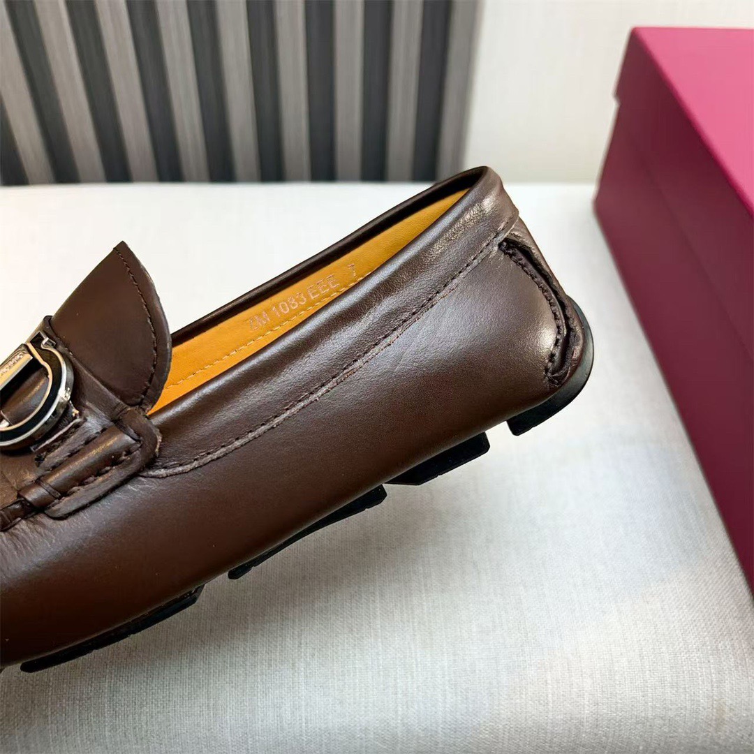 Ferragamo Style Black Leather Men's Shoes Men's Shoes Men's Shoes detail image 8 from source 783432