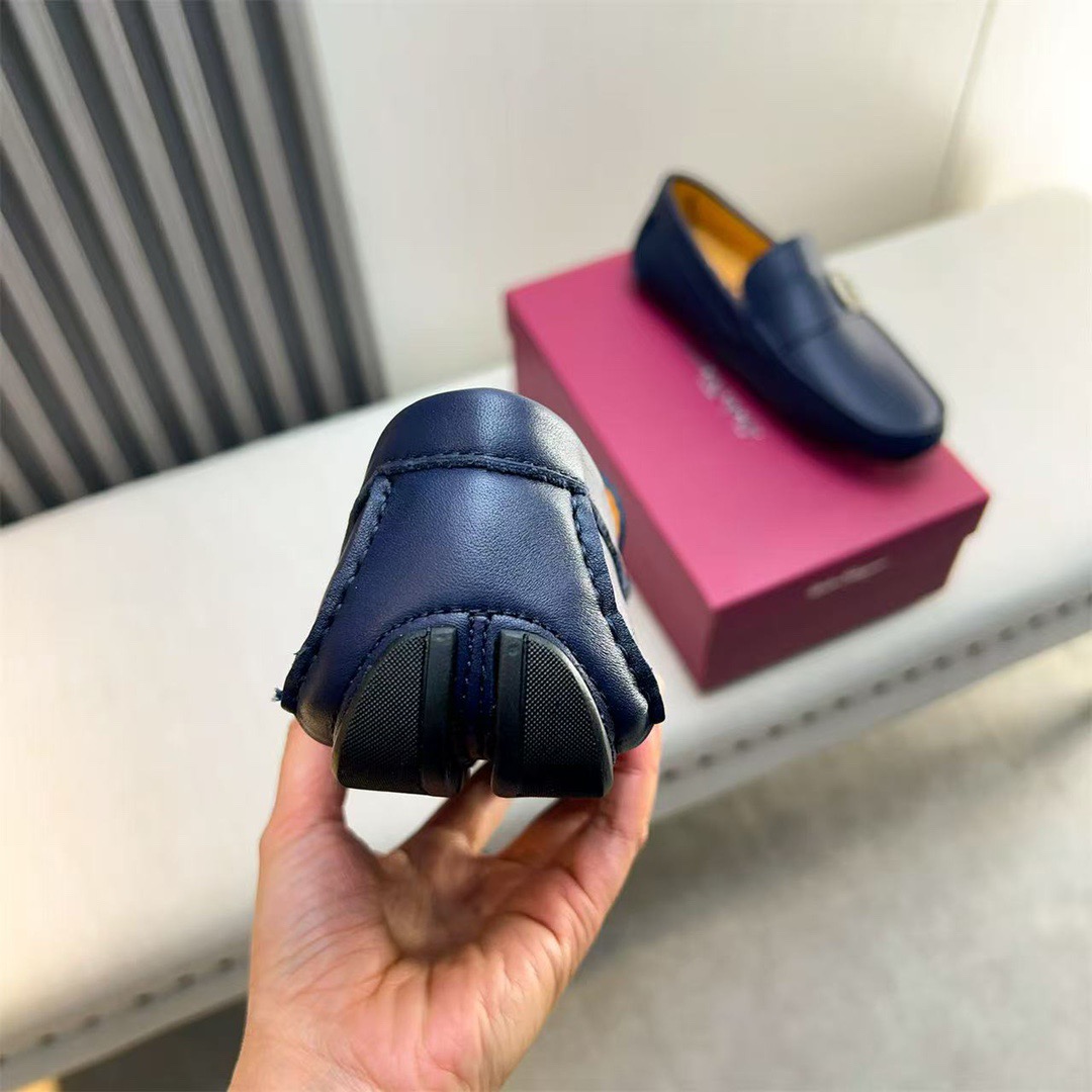 Ferragamo Style Black Leather Men's Shoes Men's Shoes Men's Shoes detail image 5 from source 783435