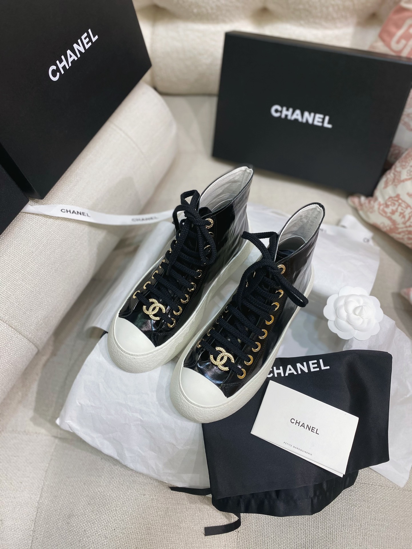 Chanel 7 étoiles
 Chaussures De Skate Chaussures De Sport Chaussures Décontractées Cuir de vache Peau chèvre Huile cire cuir mouton Le TPU Collection printemps – été Hauts hauts