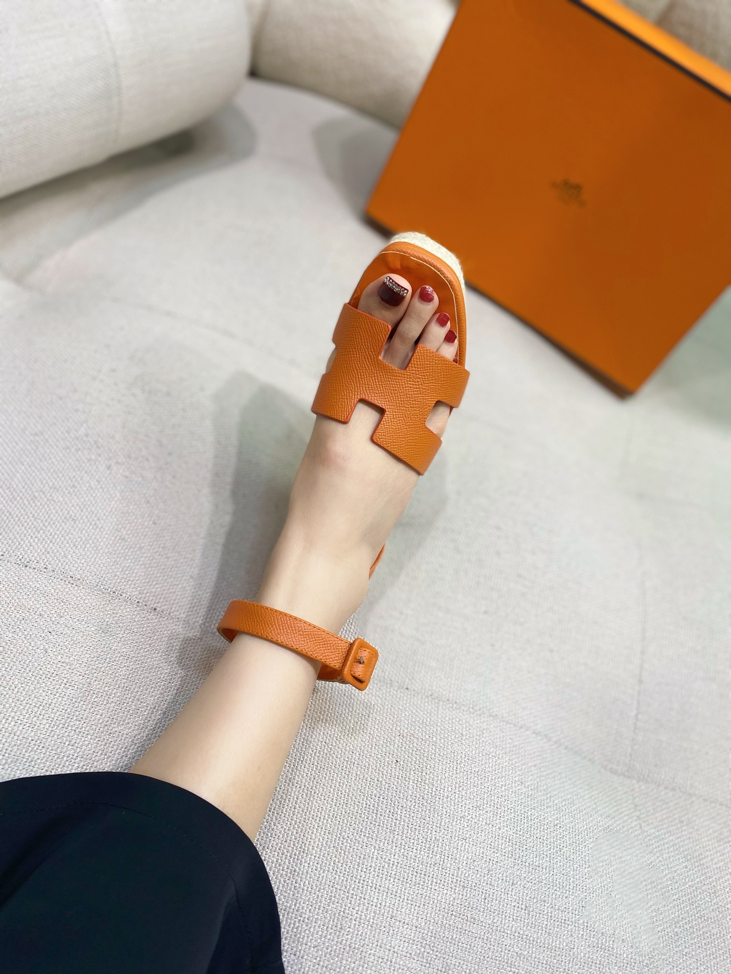 NO:253369,【Orange palm print】Foot-topped foot shot H-shaped Elda palm print cowhide thick-soled sponge cake shoes High-heeled sandals Heeled shoes, sandals, sandals, espadrilles, cowhide19860909【橙色手掌纹】上脚实拍 H家H型Elda手掌纹牛皮草编厚底松糕鞋 高跟凉鞋 麻底鞋,凉鞋,sandals,espadrilles,cowhide,Women's Shoes