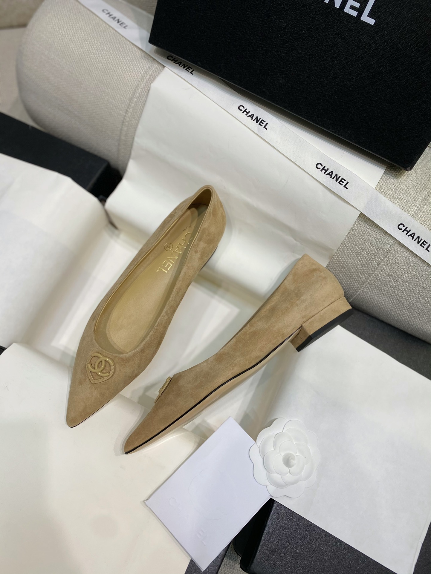 Chanel Scarpe Monostrato Migliore nuovo stile di replica Cuoio genuino Pelle d'agnello verniciata 3 i1733992566 5771 3