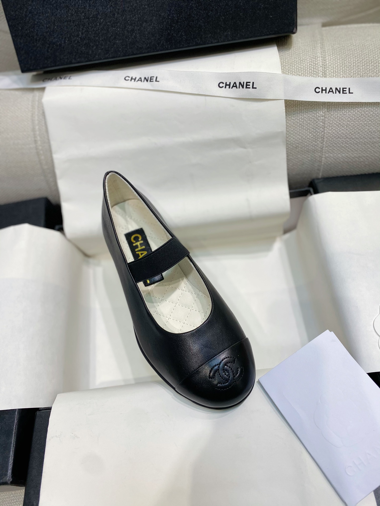 Chanel Alto Scarpe Monostrato Pelle d'agnello Gomma di pecora 4 i1733998643 6159 5