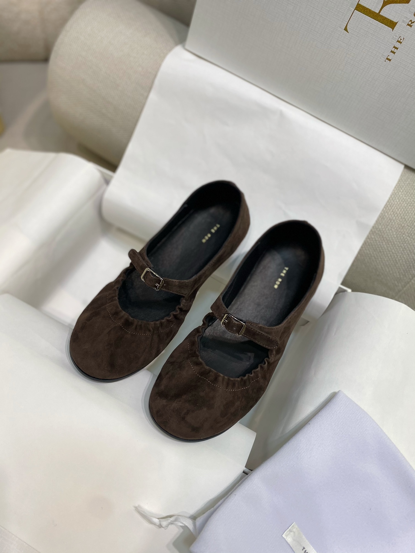 The Row Scarpe Monostrato Colore caffรจ Cuoio genuino Collezione Primavera/Estate 1 The Row Scarpe Monostrato Colore caffรจ Cuoio genuino Collezione Primavera/Estate