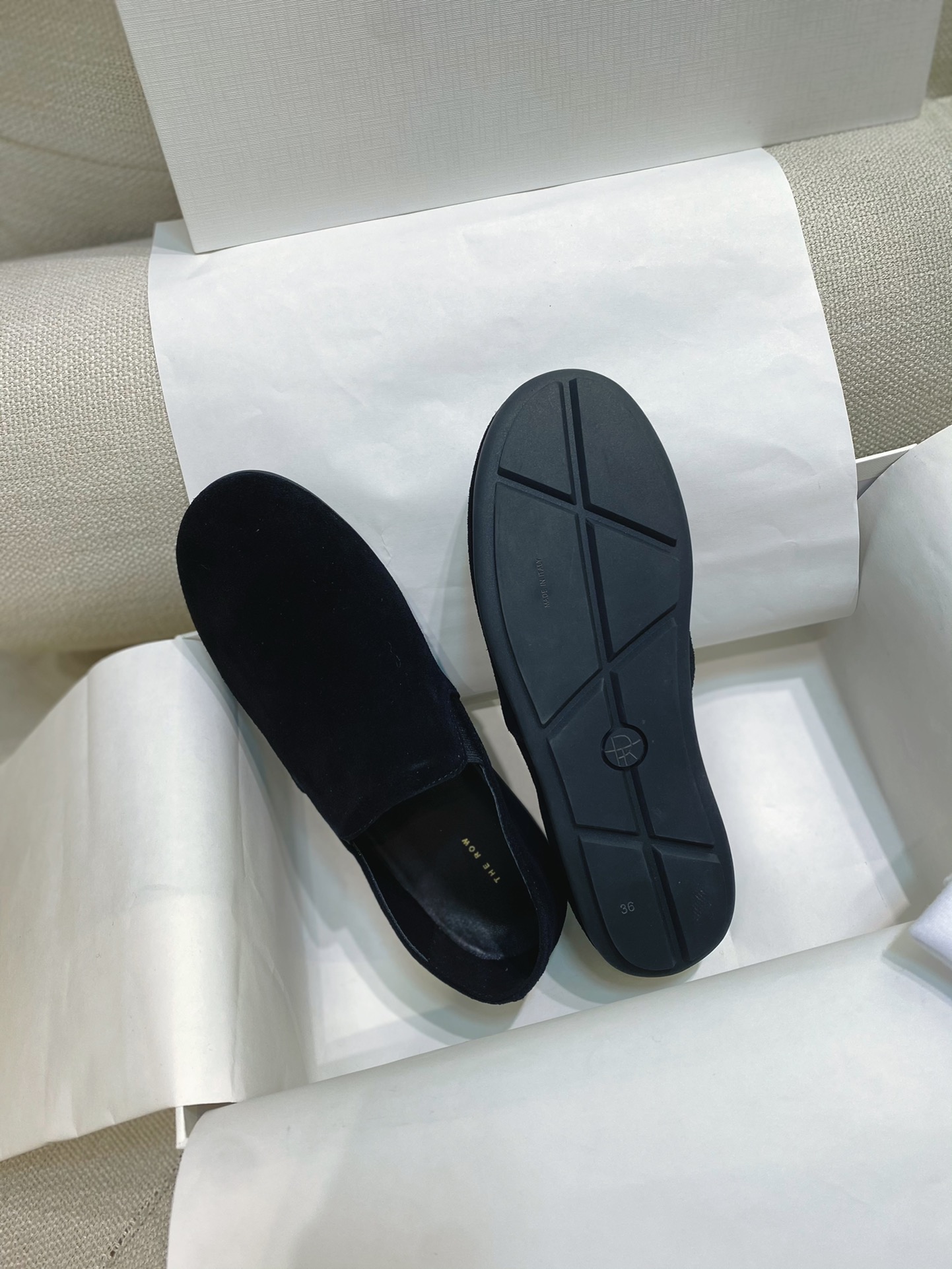 The Row Scarpe Loafer Scarpe Monostrato Replica AAA+ Stampa Gomma Pelle di pecora Collezione Primavera/Estate Vintage 9 i1735732243 9466 7
