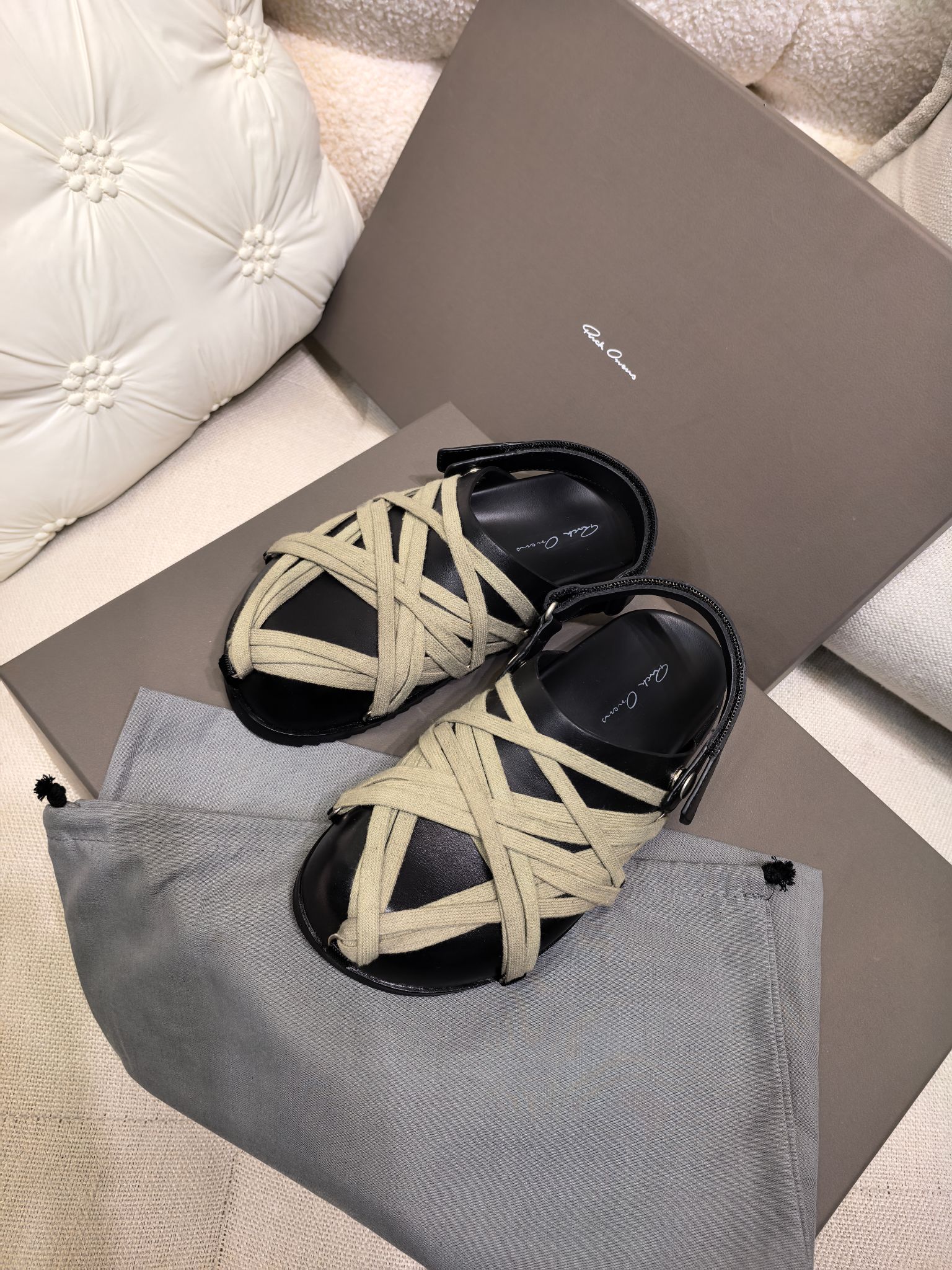 RICK OWENS Megalaced Mule: Iconic Giant Boots with “Megalacing” Details