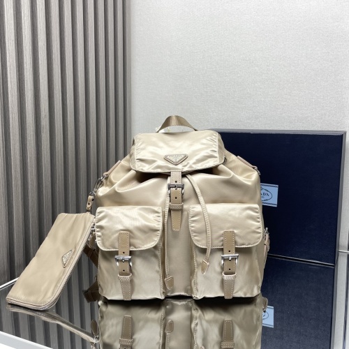 Prada Nylon Backpack with Saffiano Leather Trim and Detachable Pouch 1 Prada Nylon Backpack with Saffiano Leather Trim and Detachable Pouch