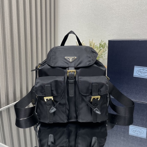 Prada Re-Edition Nylon Backpack with Gold Hardware - Classic & Practical 1 Prada Re-Edition Nylon Backpack with Gold Hardware - Classic & Practical