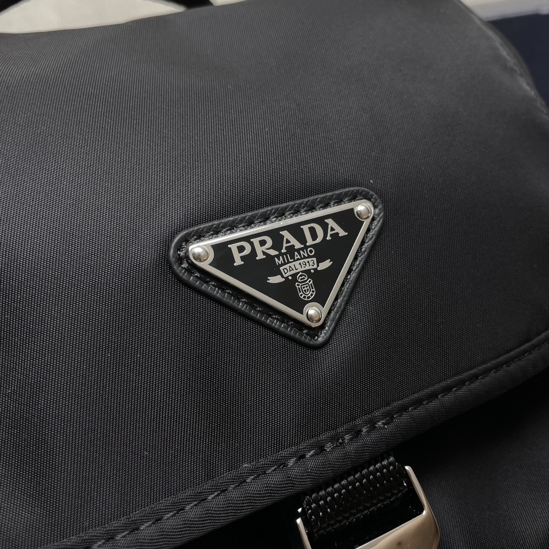 Prada 1BZ070 Black nylon 30x32x16cm everyday