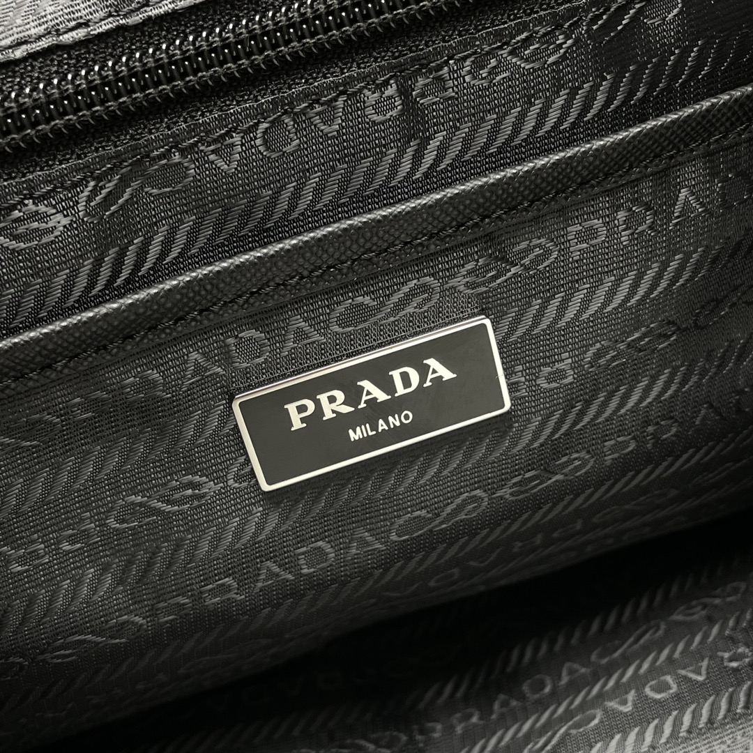 Prada 1BZ070 Black nylon 30x32x16cm everyday