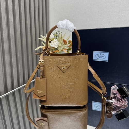 Prada Mini Bucket Bag in Saffiano Leather with Detachable Strap - 1BA217 1 Prada Mini Bucket Bag in Saffiano Leather with Detachable Strap - 1BA217