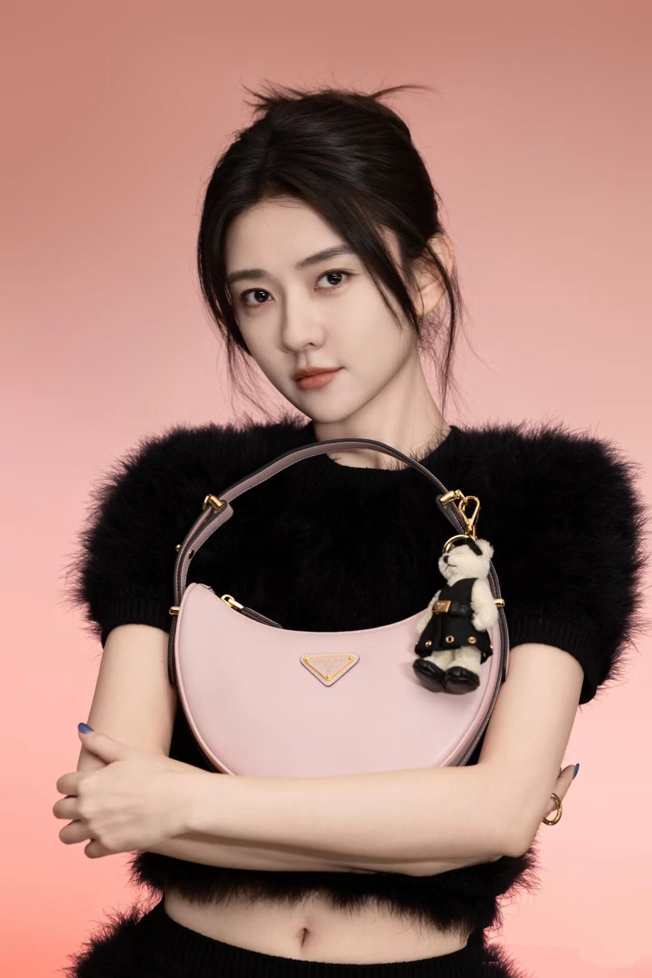 NO:391812,Pink moon bag, gentle tone hits the girl's heart, Prada [top original list], prada19860909粉色月亮包,温柔色调直击少女心,普拉达【顶级原单】,prada,Bag