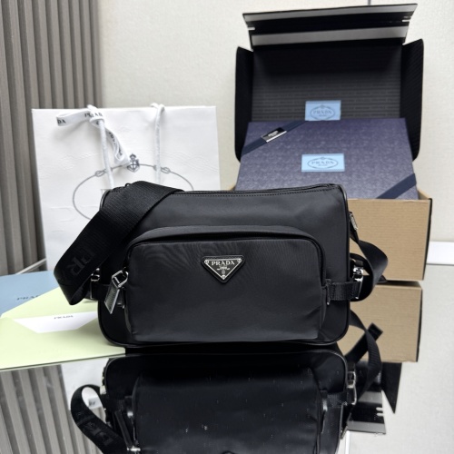 Prada Re-Nylon Saffiano Leather Small Messenger Bag - 28x17.5x10cm 1 Prada Re-Nylon Saffiano Leather Small Messenger Bag - 28x17.5x10cm