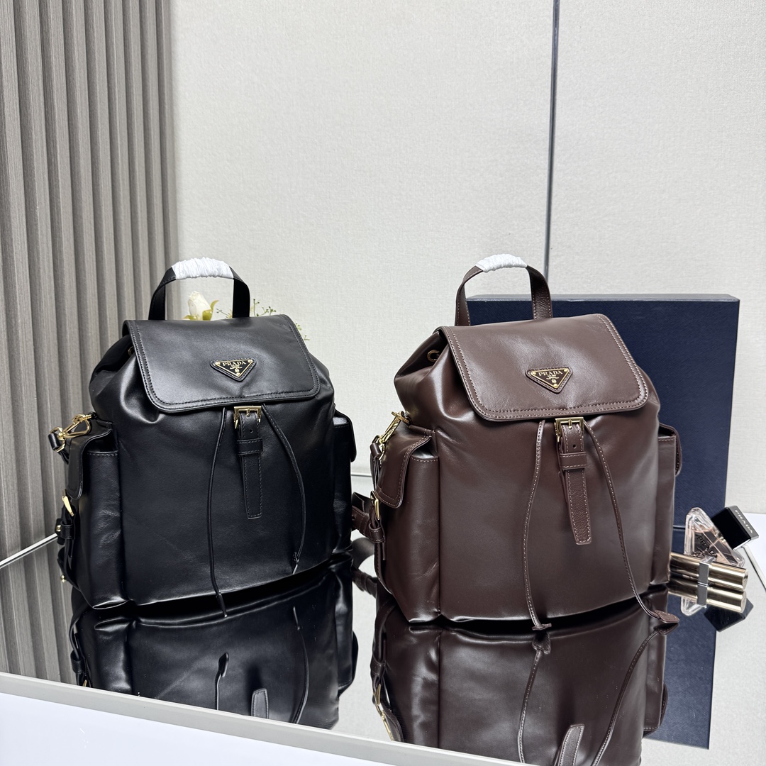 Mochila de piel de cordero 1BZ080 (2 colores)🎉