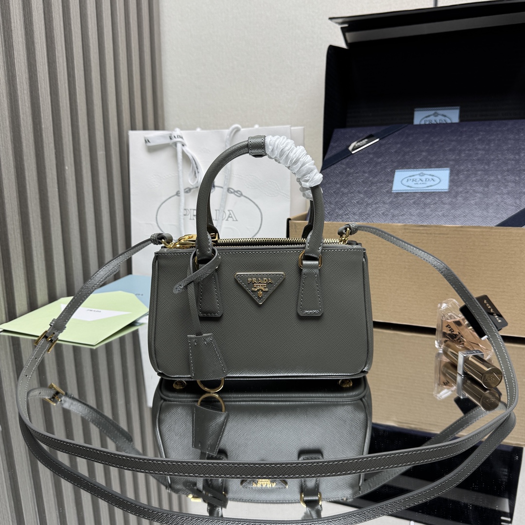 Prada Galleria Mini Saffiano Leather Top Handle Crossbody Bag