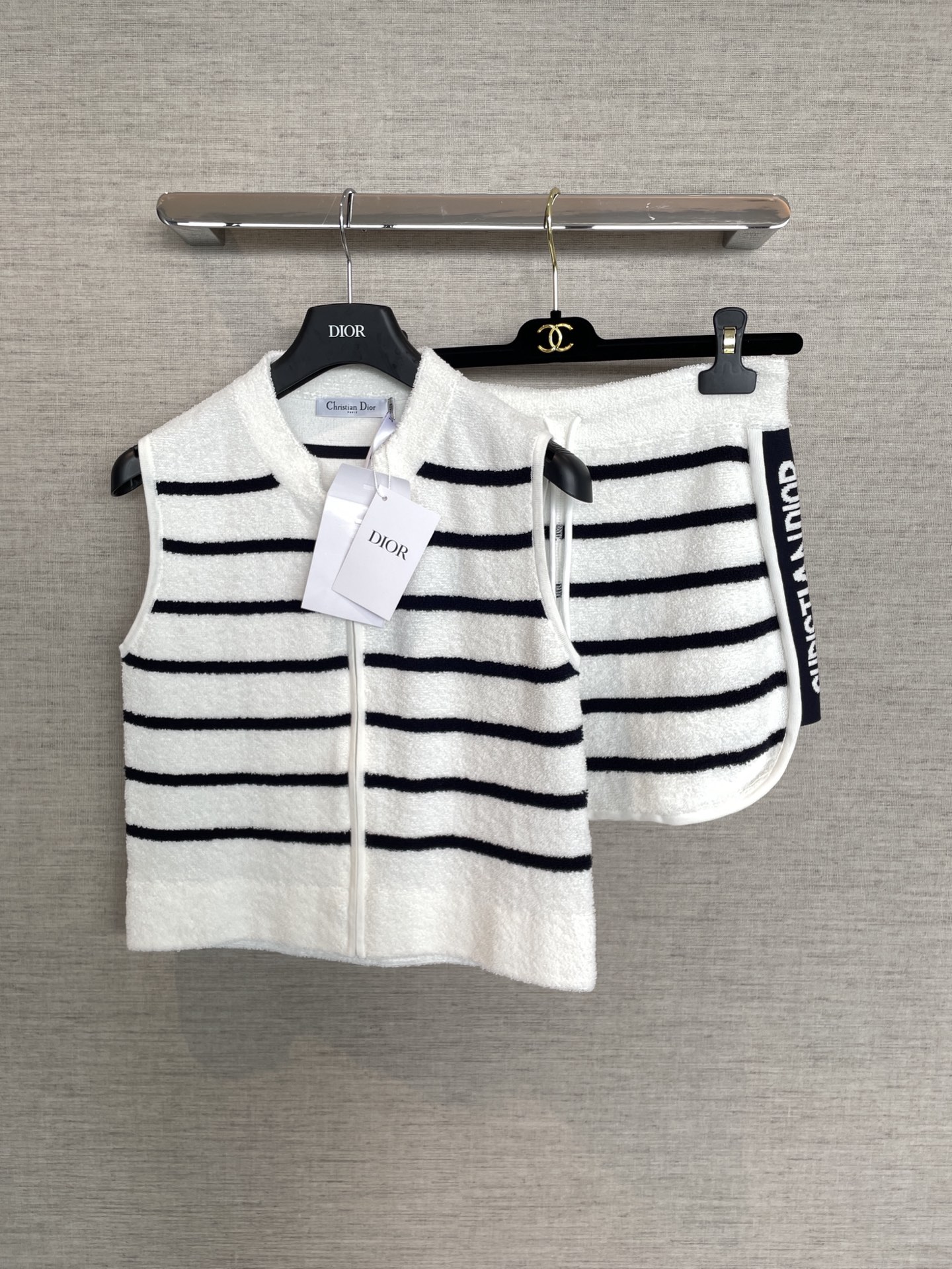 Dior Navy Striped Shorts - Stylish & Comfortable Summer Essential 9 i1749714233966 8280 0 7