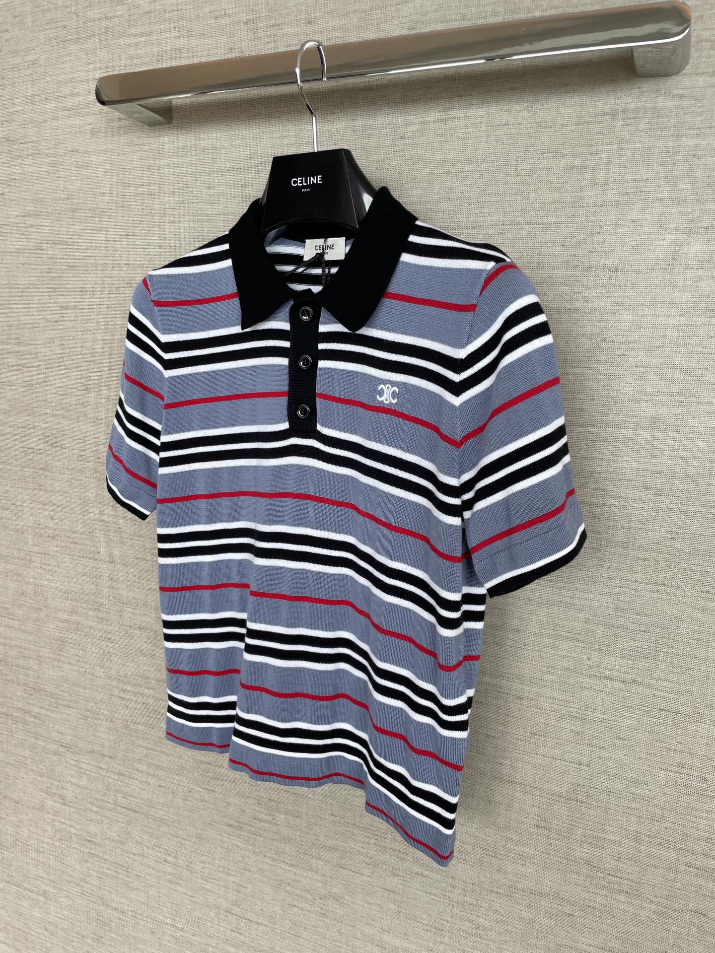 Striped Slim Fit Polo Shirt - Custom Fabric & Detailed Design (Sizes 36-41) 6 i1750488592414 9728 0 4