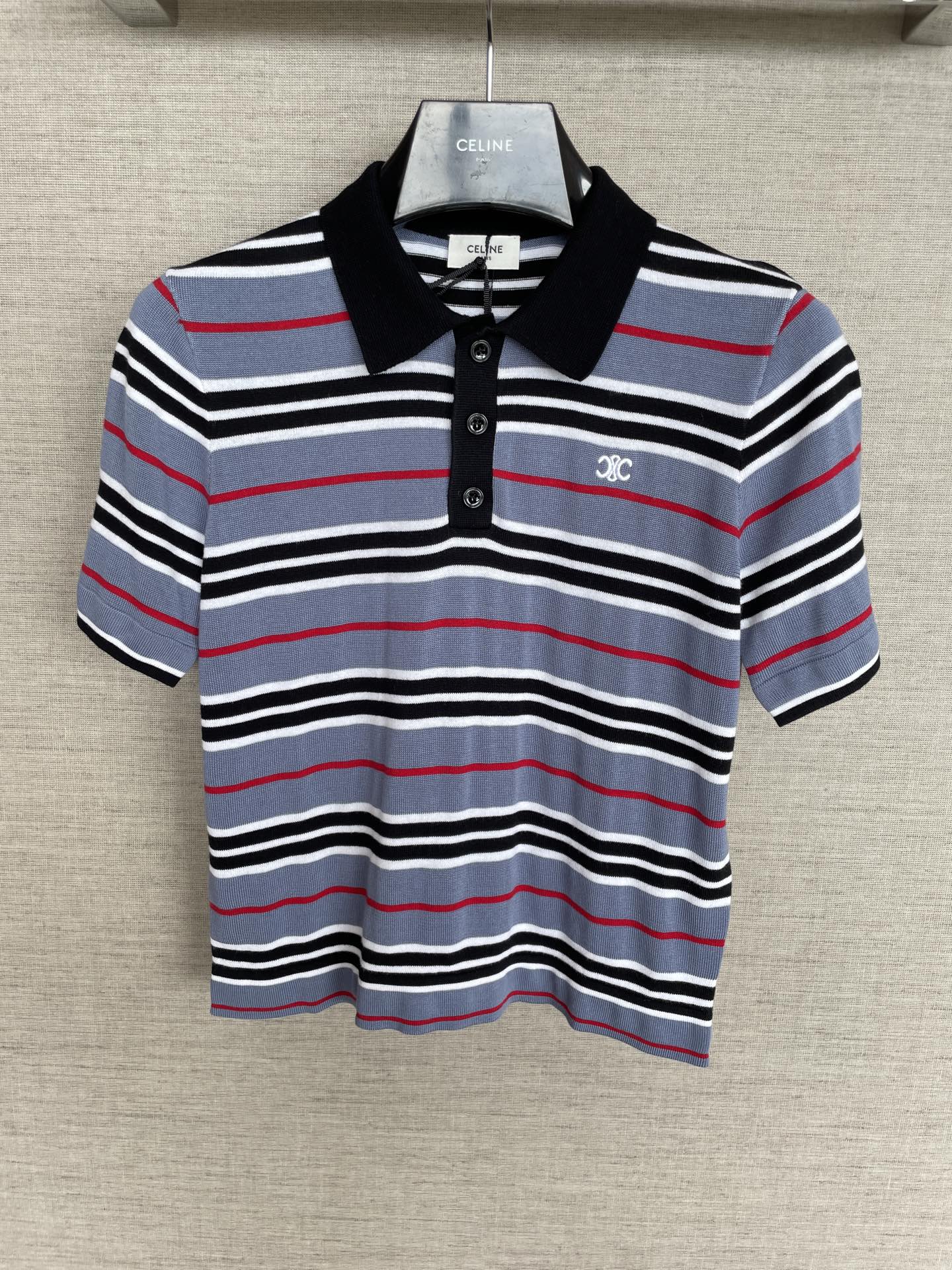 Striped Slim Fit Polo Shirt - Custom Fabric & Detailed Design (Sizes 36-41) 4 i1750488592444 4891 0 2