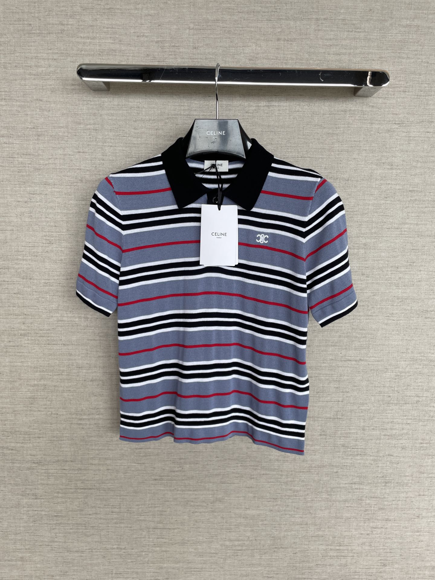 Striped Slim Fit Polo Shirt - Custom Fabric & Detailed Design (Sizes 36-41) 2 i1750488593727 6747 0 0