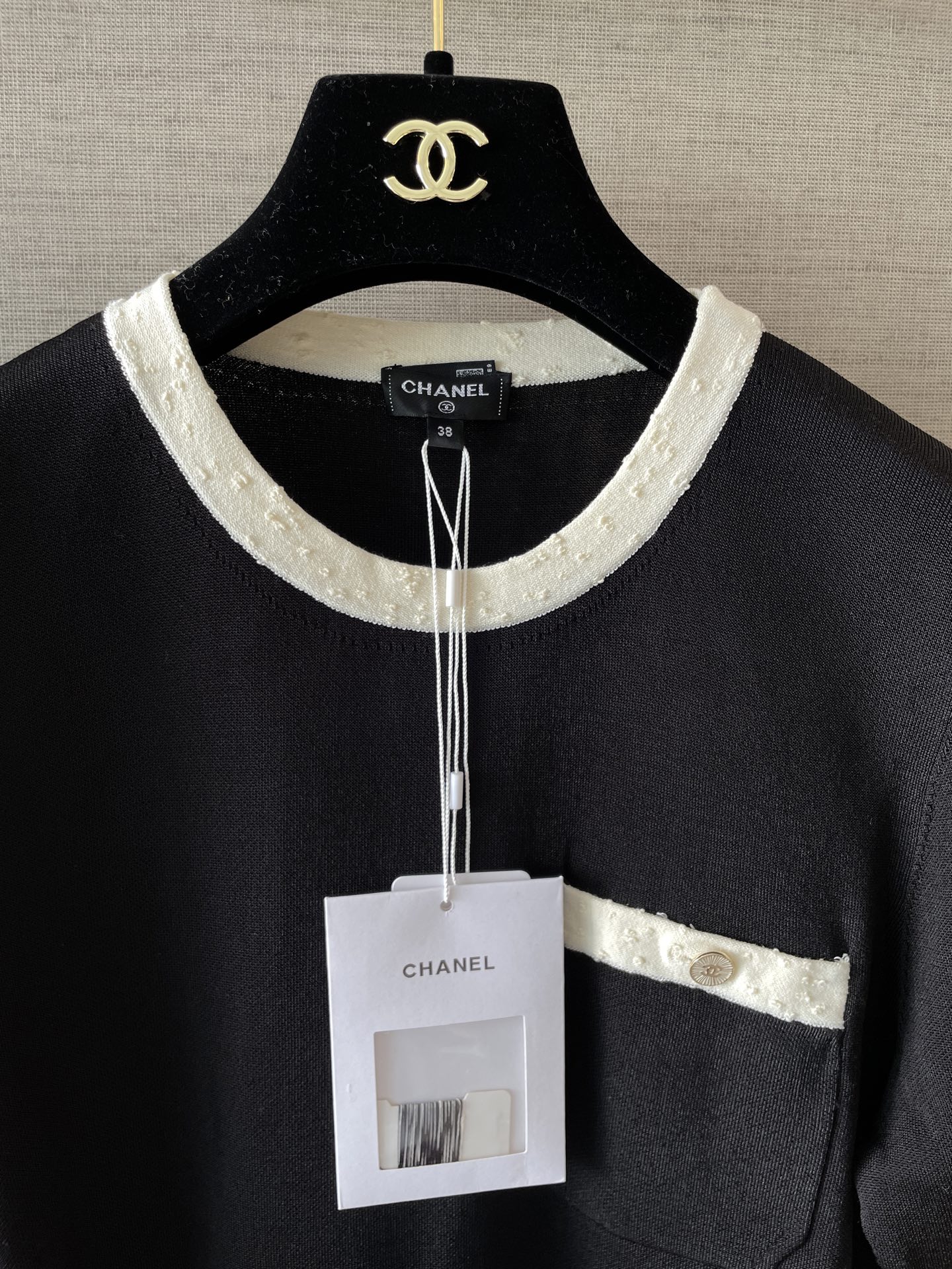 Chanel Black and White Top - Custom Fabric, Exact Details, Relaxed Fit 3 i1753253641911 327 0 1