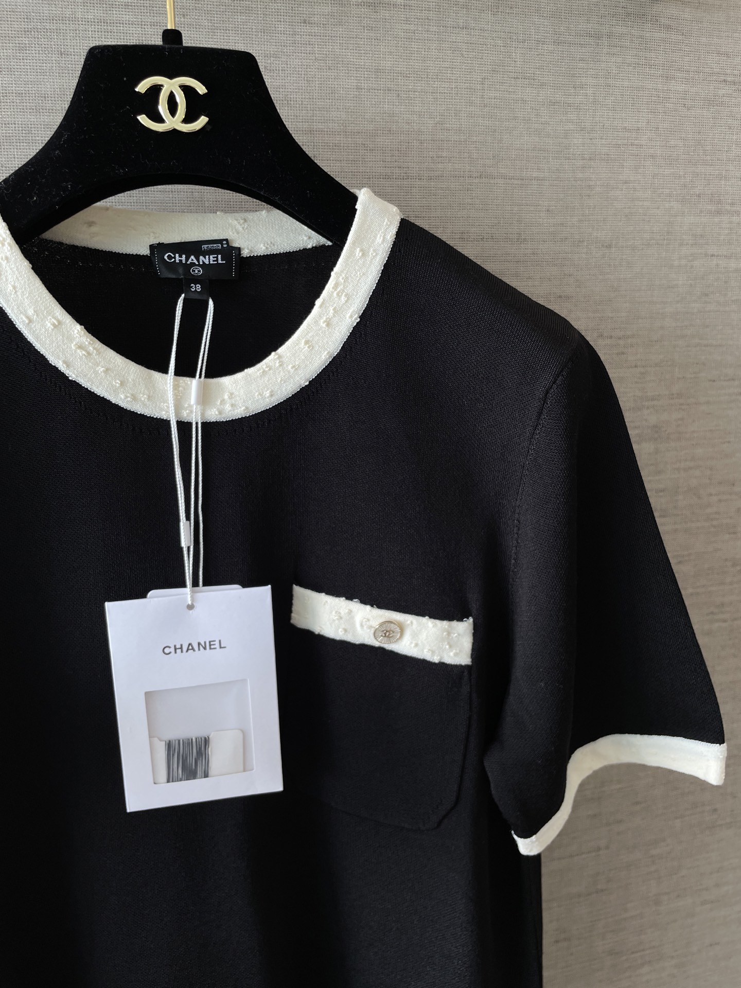 Chanel Black and White Top - Custom Fabric, Exact Details, Relaxed Fit 6 i1753253642978 730 0 4