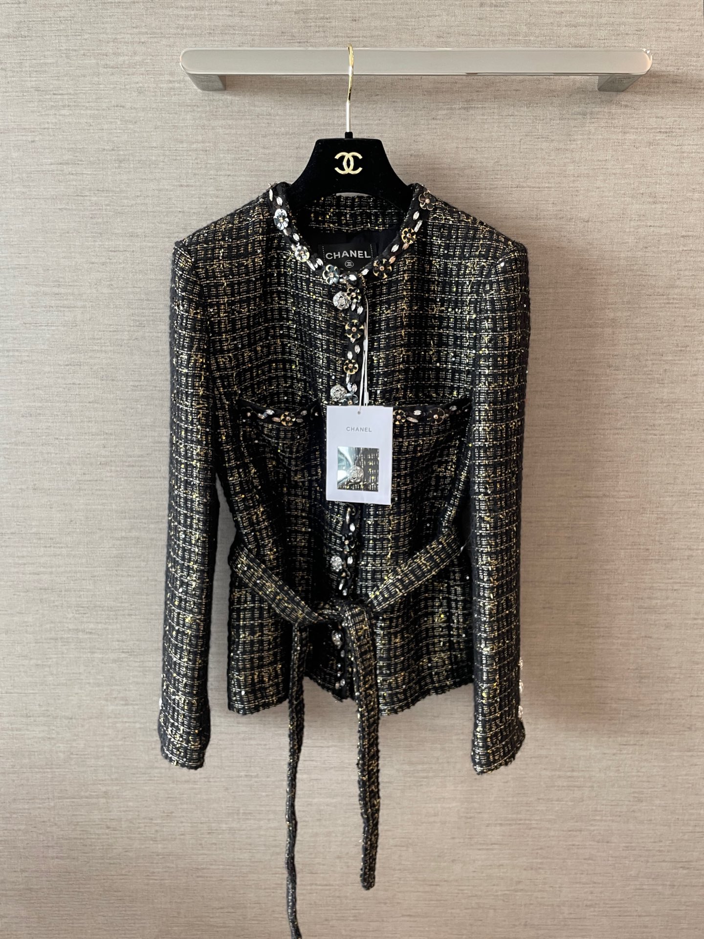 Chanel Black & Gold Silk Jacket - 25A Collection, Impeccable Detailing 2 i1755428101052 8427 0 1