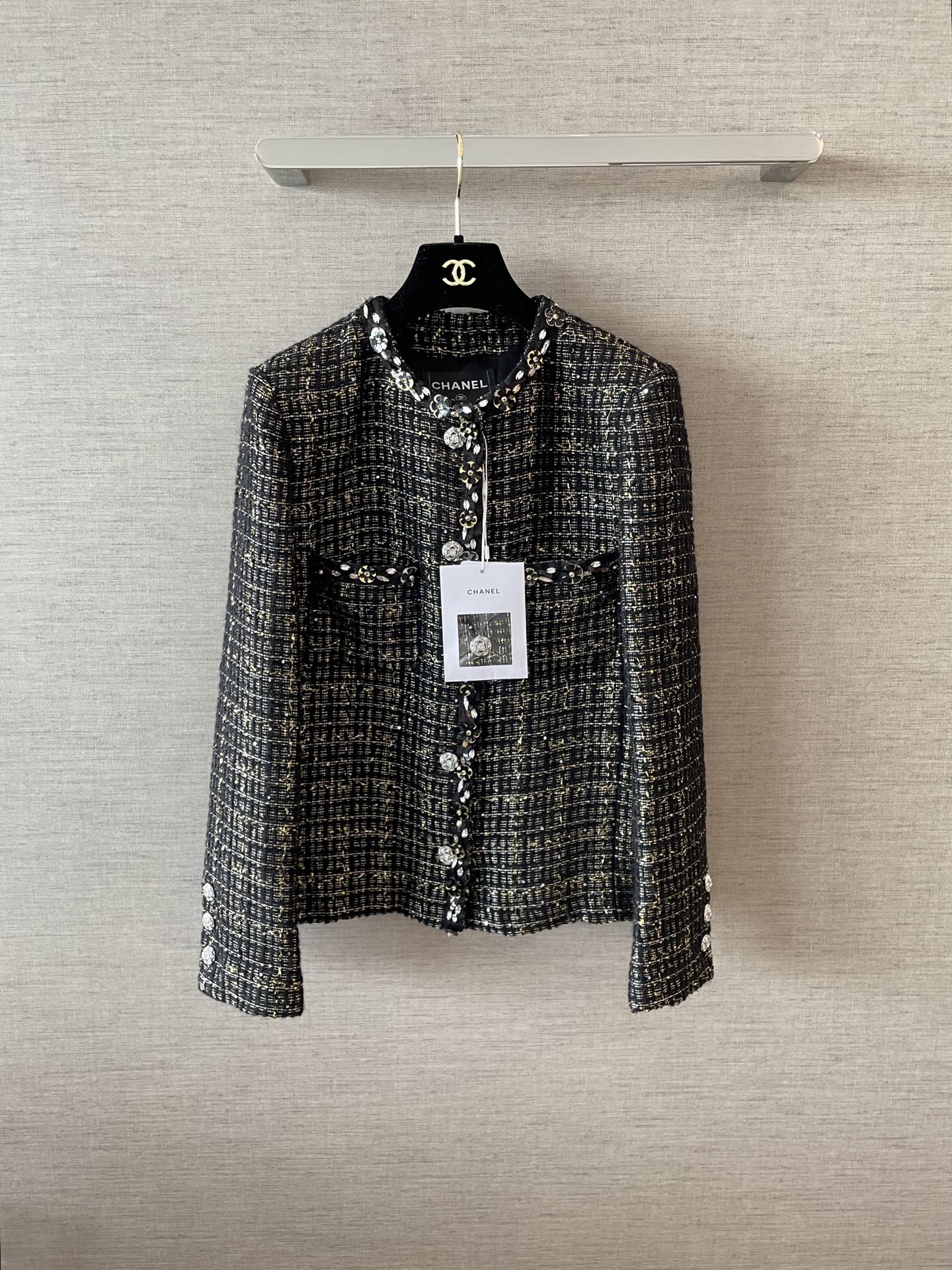 Chanel Black & Gold Silk Jacket - 25A Collection, Impeccable Detailing 6 i1755428102783 4312 0 9