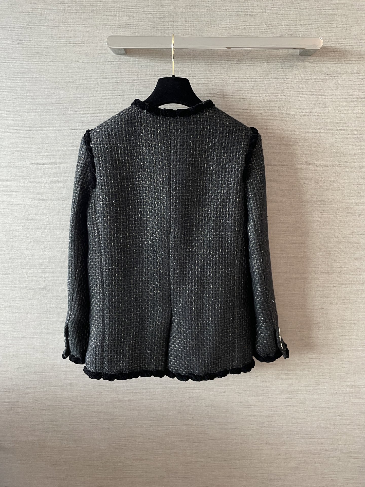 Chanel Inspired Four-Pocket Tweed Jacket with Braided Trim - Classic Elegance 7 i1755677727425 7034 0 6