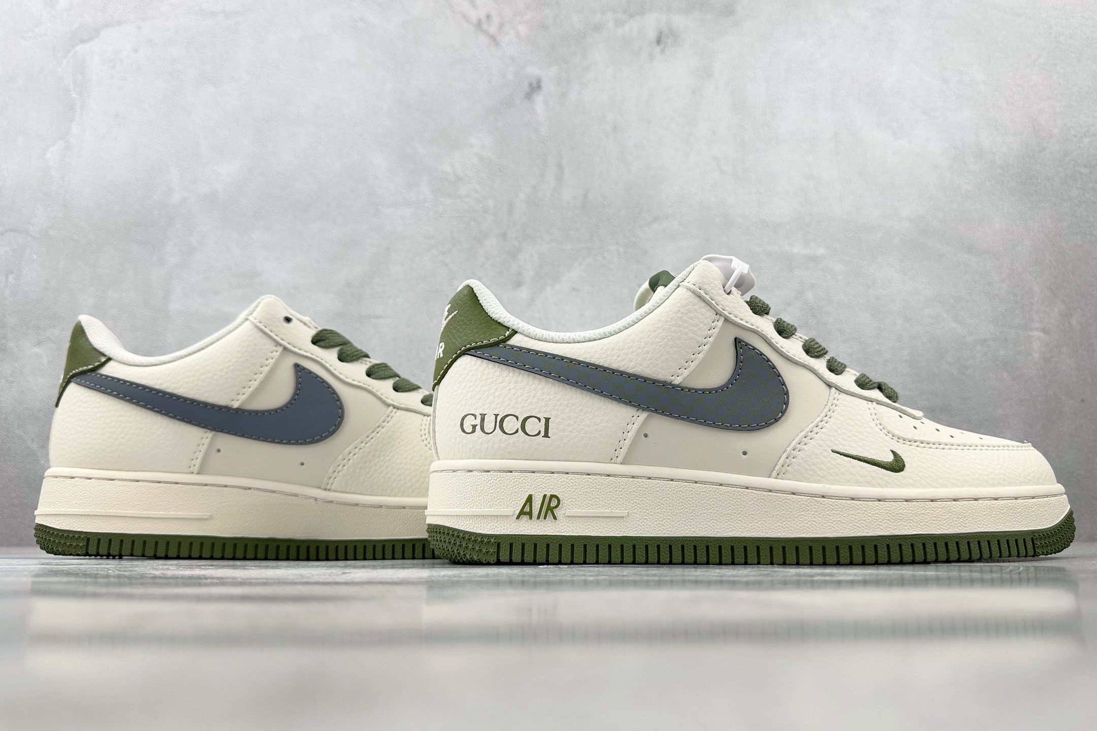 XC 
Nike Air Force 1'07  GUCCI 联名 米白绿

货号：XS1958 563
