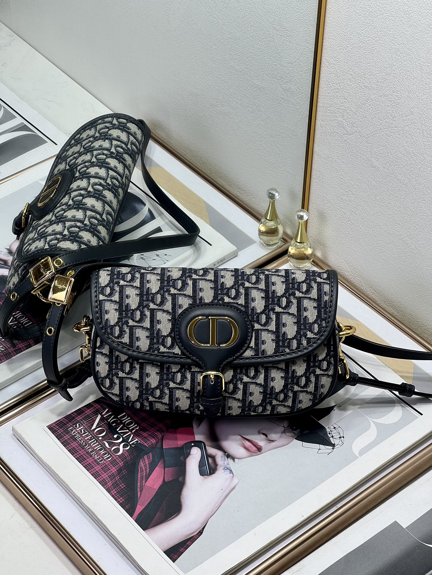 Éxito de ventas💕 reposición 2277-1 Di❤️r Bobby bolso de hombro👛 22x13x5 cm