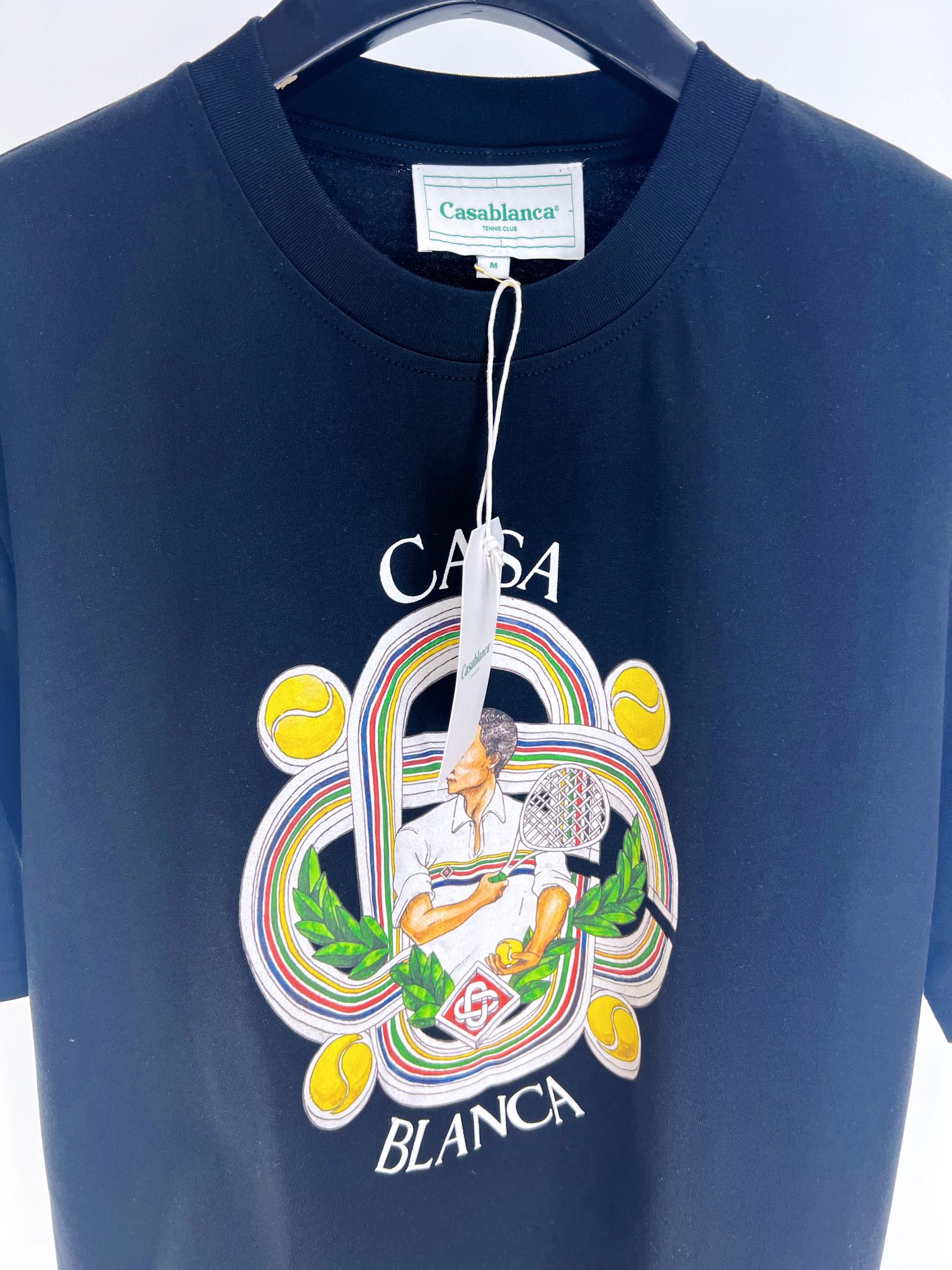 Casablanca Men's Crew Neck Graphic Tee Shirts - Tennis Player Design 3 i1695878089 1438 2