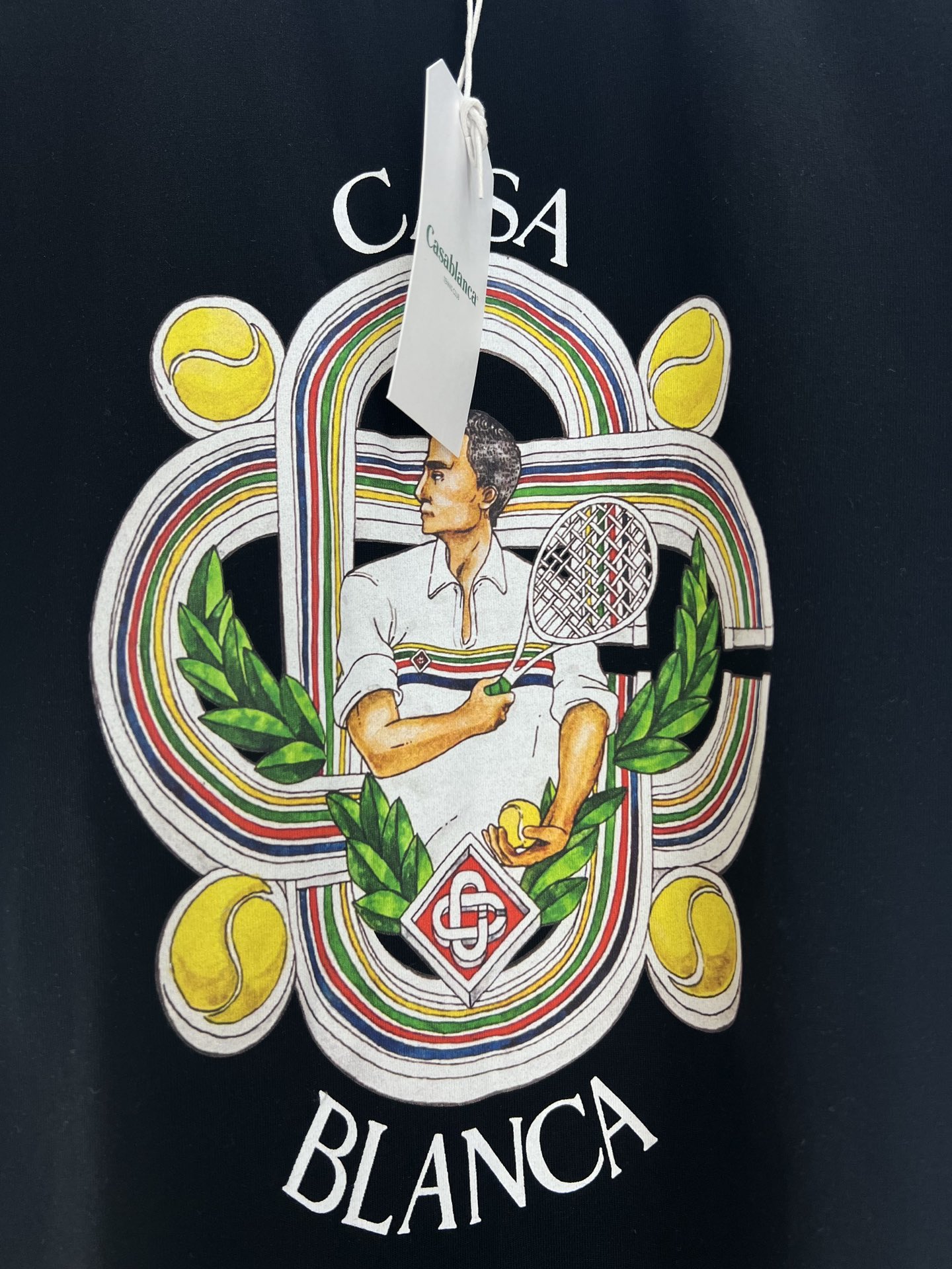 Casablanca Men's Crew Neck Graphic Tee Shirts - Tennis Player Design 8 i1695878089 287 7
