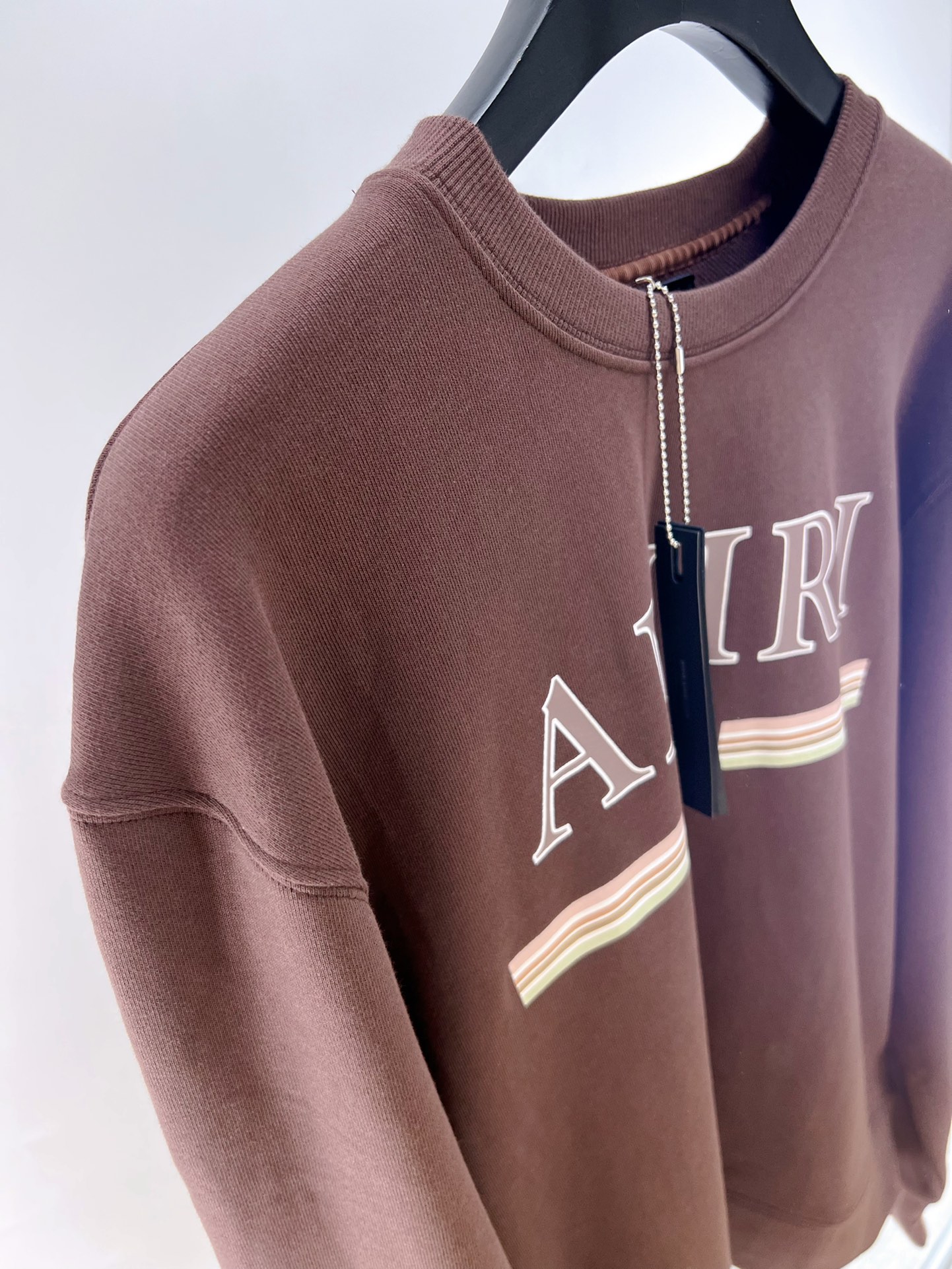 Amiri Brown Logo Print Cotton Blend Sweatshirt - Crew Neck, Long Sleeves 5 i1712305158 194 0